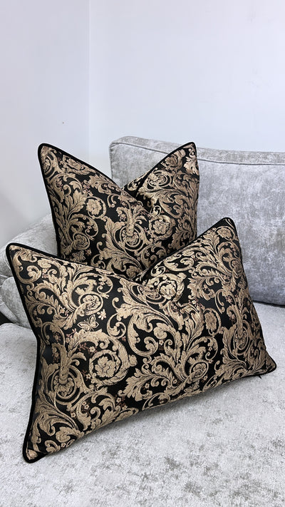 Madelyn black cushion - Luscious Homewares