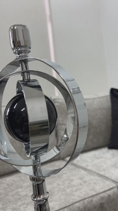 Silver Sphere marble stand