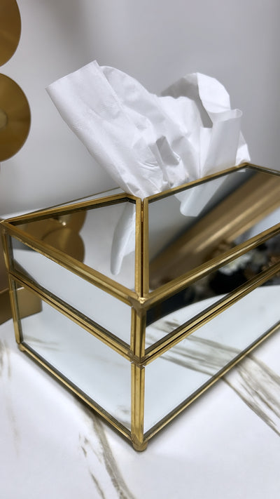 Mercury mirrored tissue box - Luscious Homewares