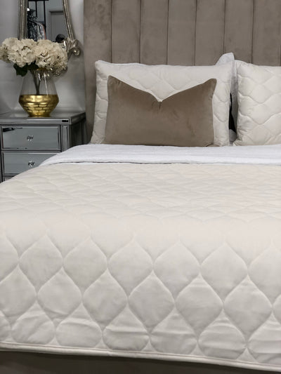 Luxe ivory Coverlet queen / king - Luscious Homewares