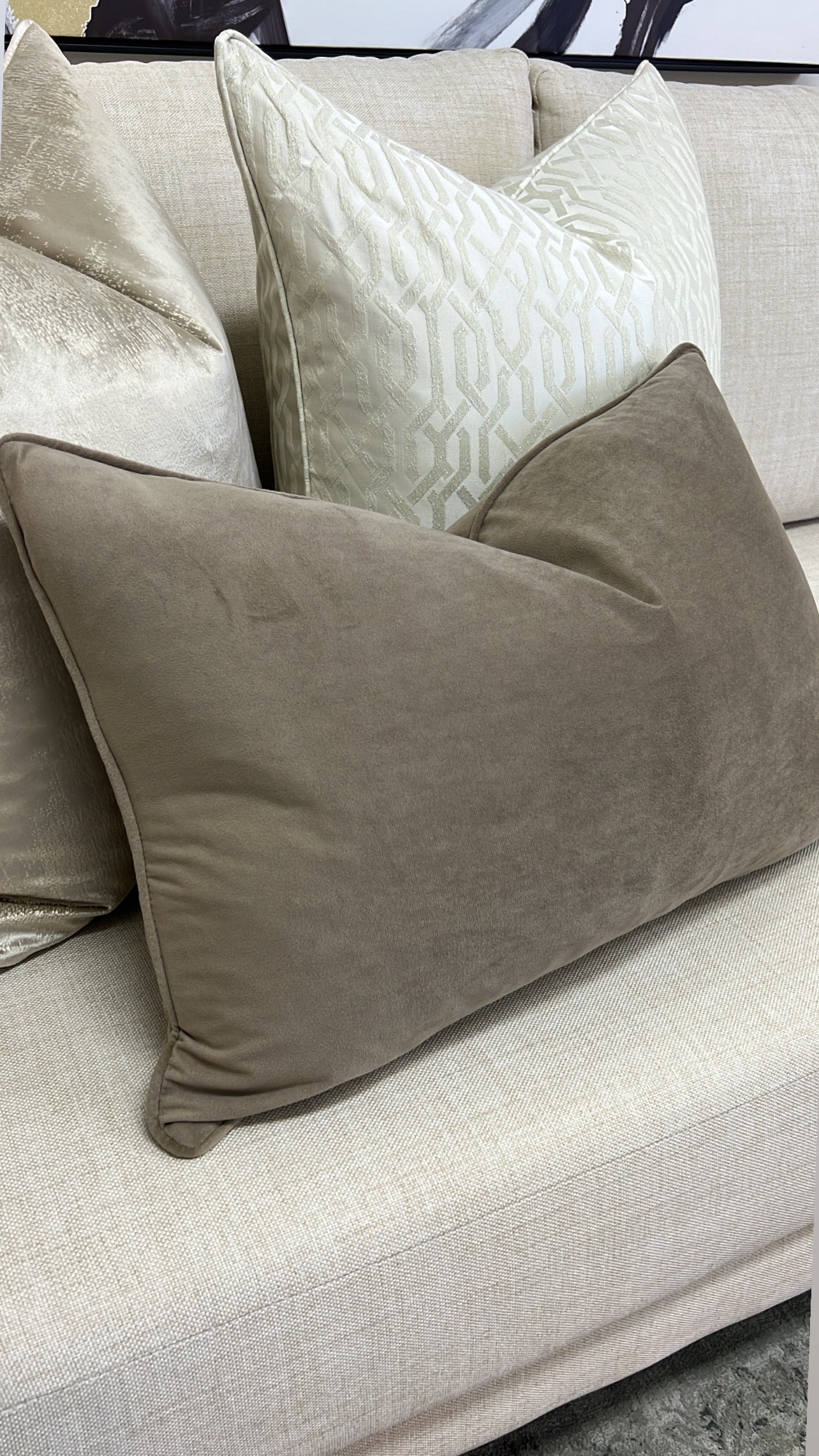 Amaya luxe velvet Expresso 40x60 - Luscious Homewares