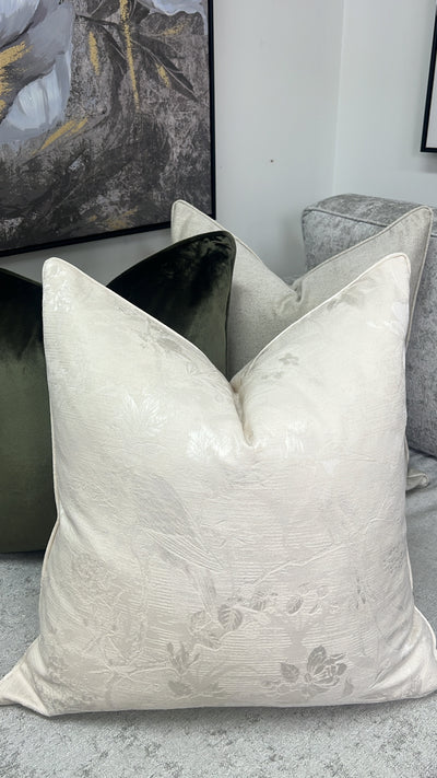 Radwa ivory cushion 55x55 - Luscious Homewares