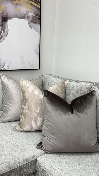 Luxe pewter grey 55x55 - Luscious Homewares