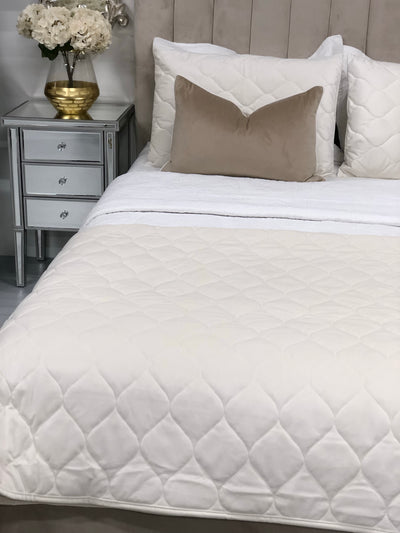 Luxe ivory Coverlet queen / king - Luscious Homewares