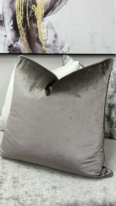 Luxe pewter grey 55x55 - Luscious Homewares