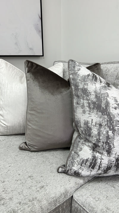 Luxe pewter grey 55x55 - Luscious Homewares