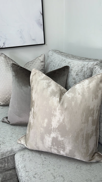 Luxe pewter grey 55x55 - Luscious Homewares